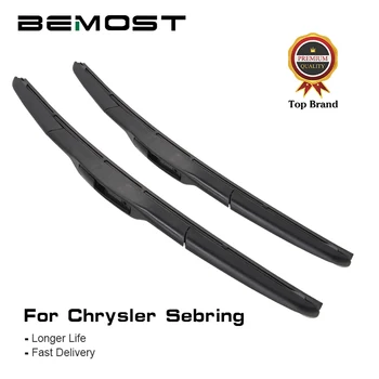 

BEMOST Car Front Window Windshield Wiper Blades Natural Rubber For Chrysler Sebring 24"+22",1995 To 2010 U Hook Car Styling