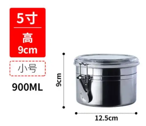 Герметичное хранение чая из нержавеющей стали, бутылка для воды, влагостойкий сухой мед, цитроны, страсть, фруктовая бутылка для кофе, банки, контейнер - Цвет: 5-900ml
