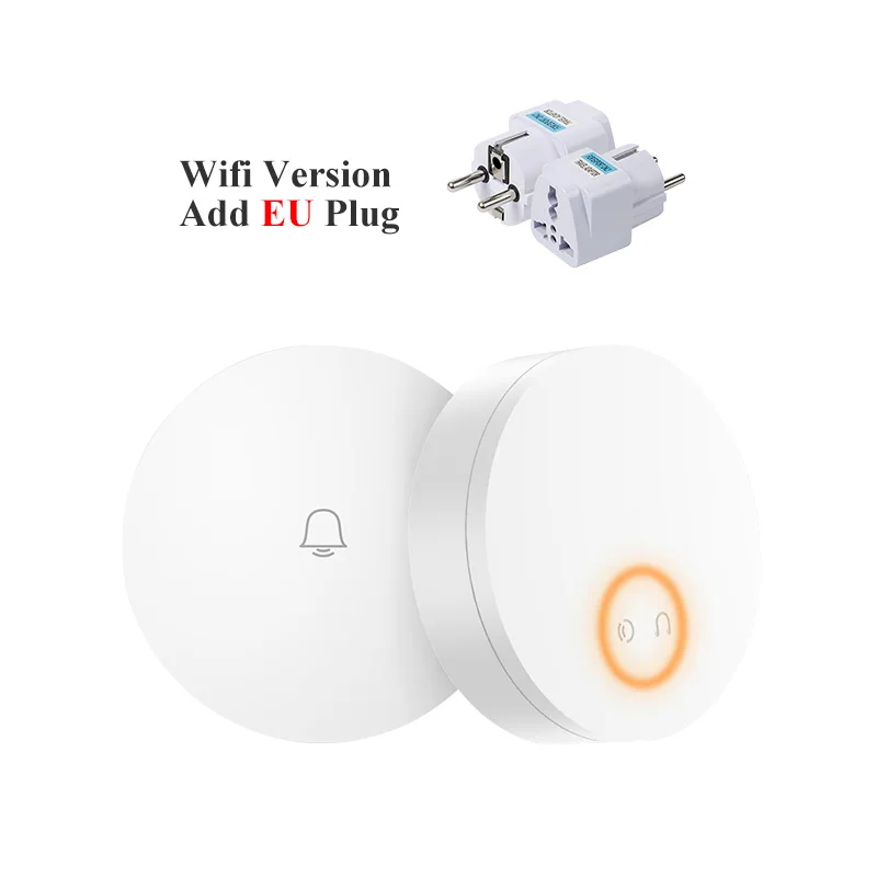 Xiaomi Mijia Linptech wifi самогенерирующийся беспроводной дверной звонок работает с приложением Mijia умное управление функцией памяти AC 110-240V - Цвет: Wifi with EU Plug