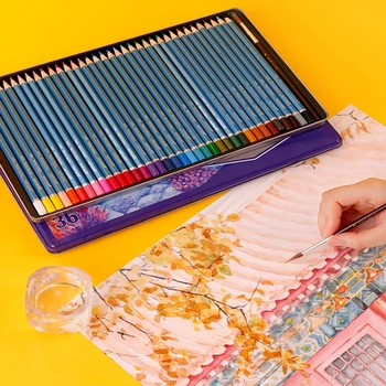 

Color pencil professional hand painting students with water-soluble color pencil 36 color set oily hand-painted gift box