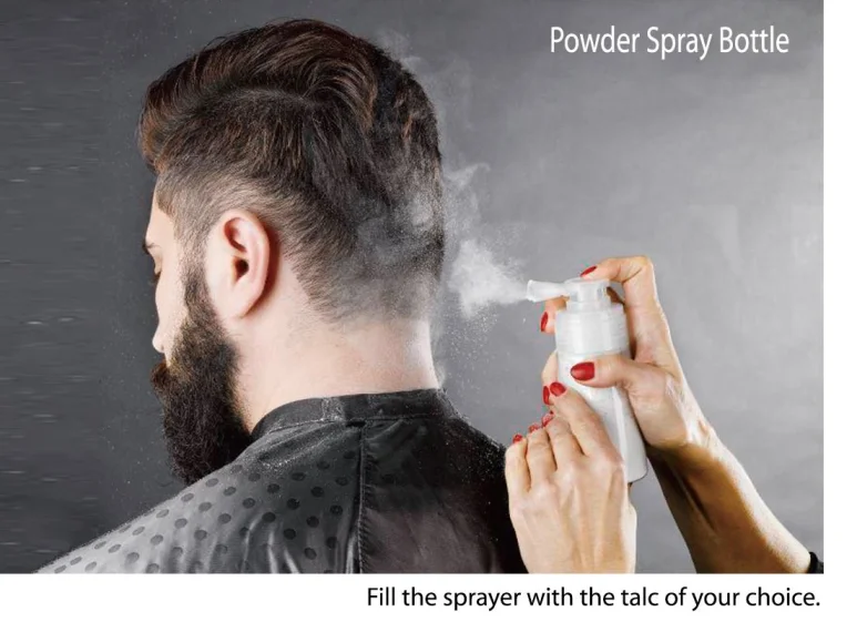 Description Picture 4 of itemBarber Hairdressing Accessories Powder Spray Bottle Transparent Dry Powder Split Spray Bottle 140ML