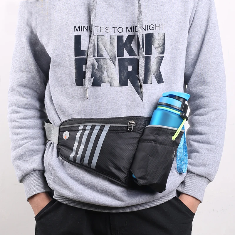Women Men Running Belt Bags Jogging Cycling Waist Pack Sports Runner Bag Water Bottle Holder Portable 2