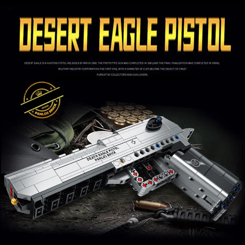 Military Weapons Building Blocks 306Pcs Desert Eagle Kids Educational Toys Guns Accessories Parts Bricks Toy Gifts for Children | Игрушки и
