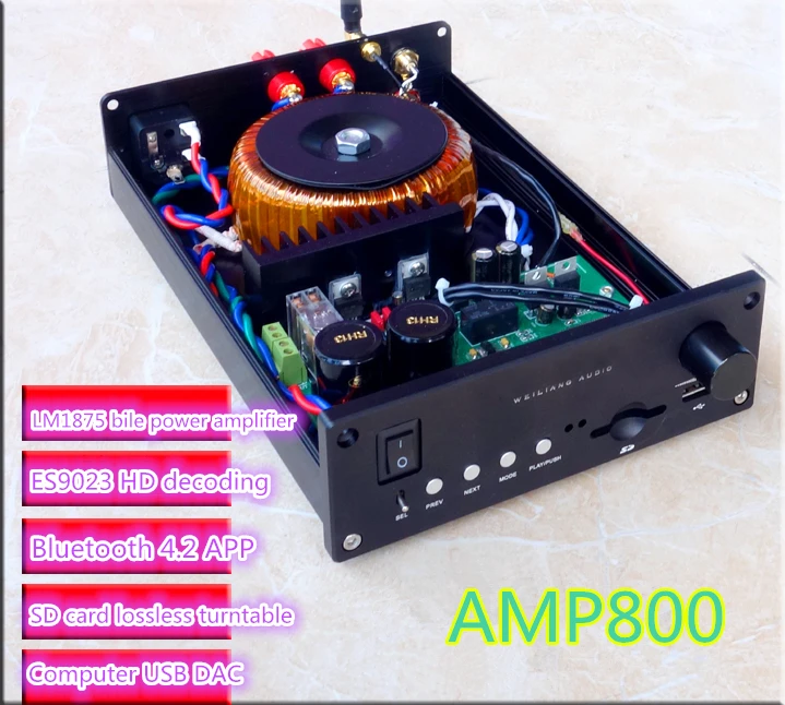 AM-800 LM3886 2,0 Усилитель все-в-одном Bluetooth без потерь Поворотная Колонка декодер