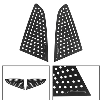 

Areyourshop For Ford Mustang 2015 2016 2017 2018 2019 Alloy Black Rear Triangular Window Louver Cover Trim Car Accessories