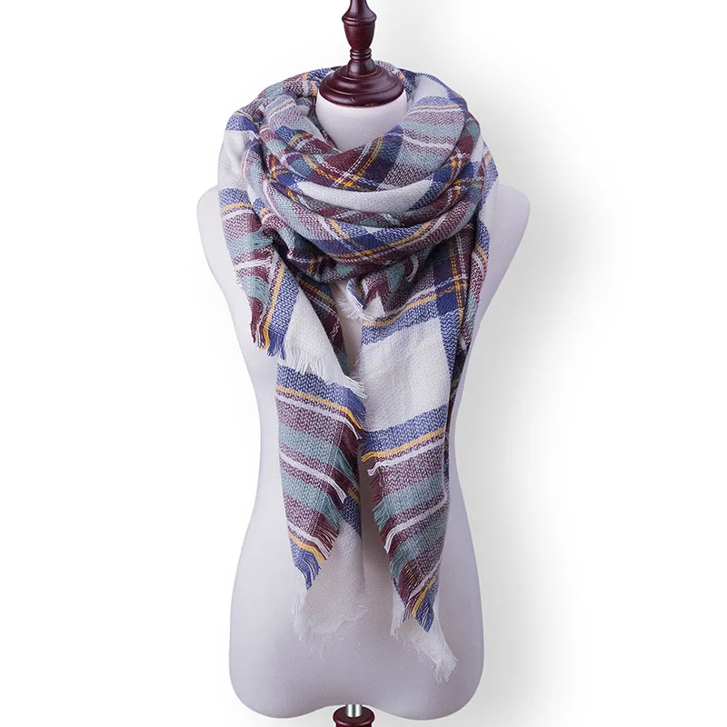 WISHCLUB Для женщин зимний шарф для Для женщин кашемировый шарф и шаль Для женщин Одеяло тёплый шарф-шаль Поддержка оптом и в розницу - Цвет: B4
