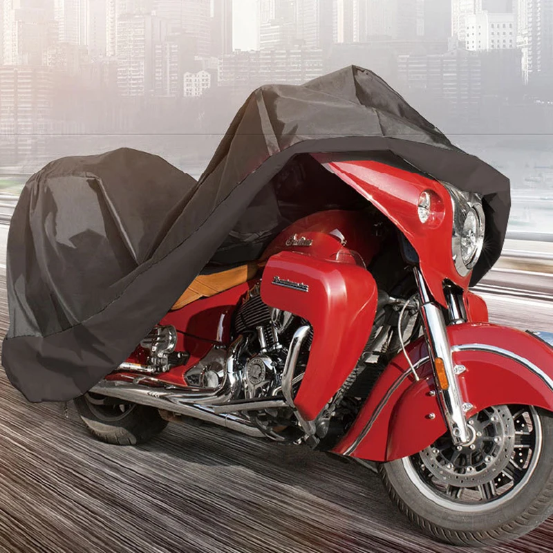 Universal All-Season Waterproof Motorcycle Cover - Outdoor UV Protector, Rain & Dustproof