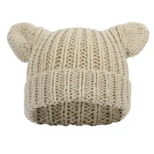 Дизайн, модная зимняя теплая унисекс однотонная флисовая подкладка, головной убор, вязаная шапка, шапка для улицы, рождественские подарки