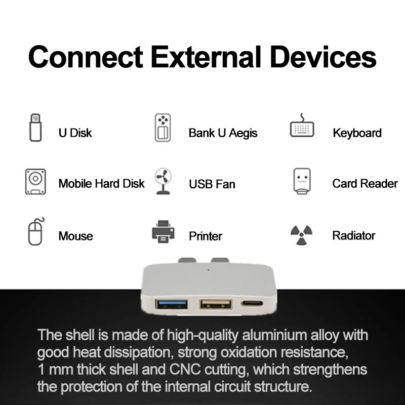 OTG адаптер Dual type-C 3.0HUB PD зарядка многофункциональная док-станция Высокоскоростная передача данных разветвитель разъем для MacBook Pro