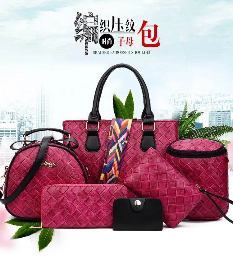 

2017 New Products Korean-style Pattern Bag Street Versatile Handbag Trend Three-piece Set Single-shoulder Bag for Women