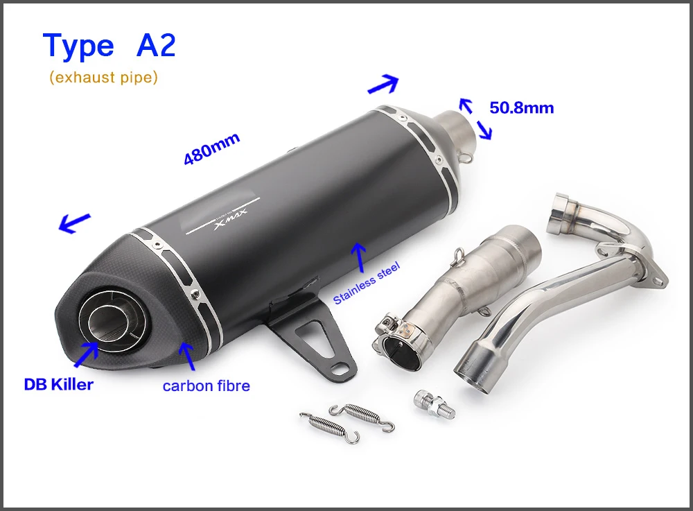 Xmax 250 300 выхлопной мотоцикл Xmax 250 модифицированный выхлоп глушитель Xmax 300 слипоны для YAMAHA Xmax серии скутеров