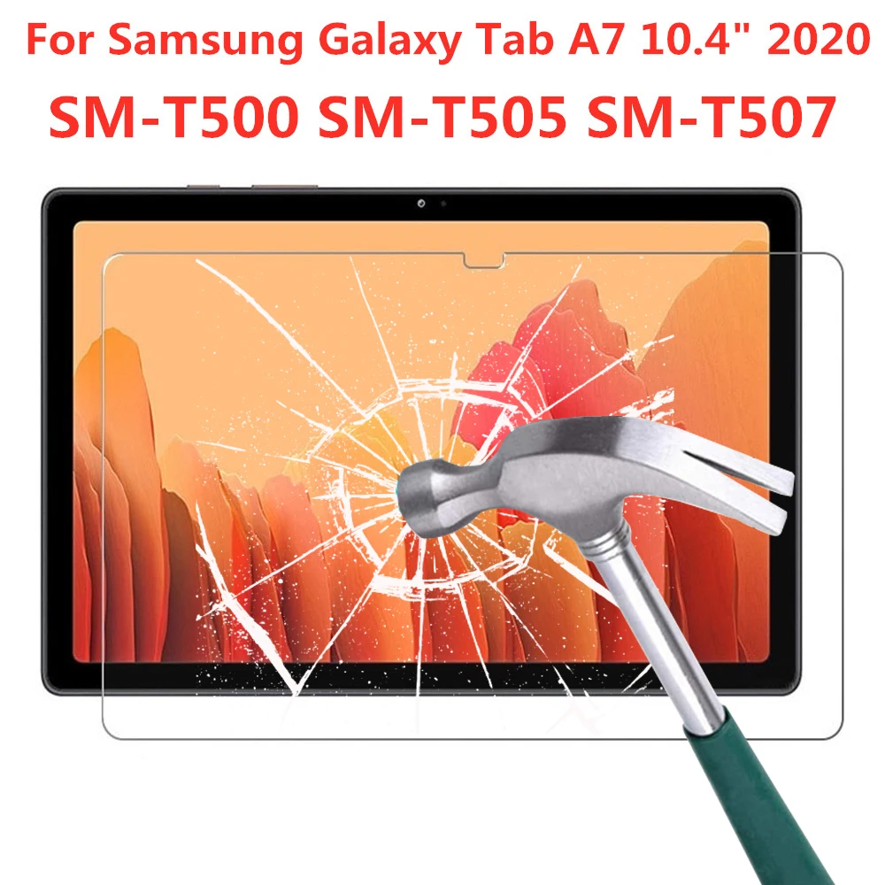 tablet holder for car 9H Tempered Glass For Samsung Galaxy Tab A7 10.4 Inch 2020 Tablet Screen Protector SM-T500 T505 T507 Bubble Free Protective Film dell tablet charger Tablet Accessories