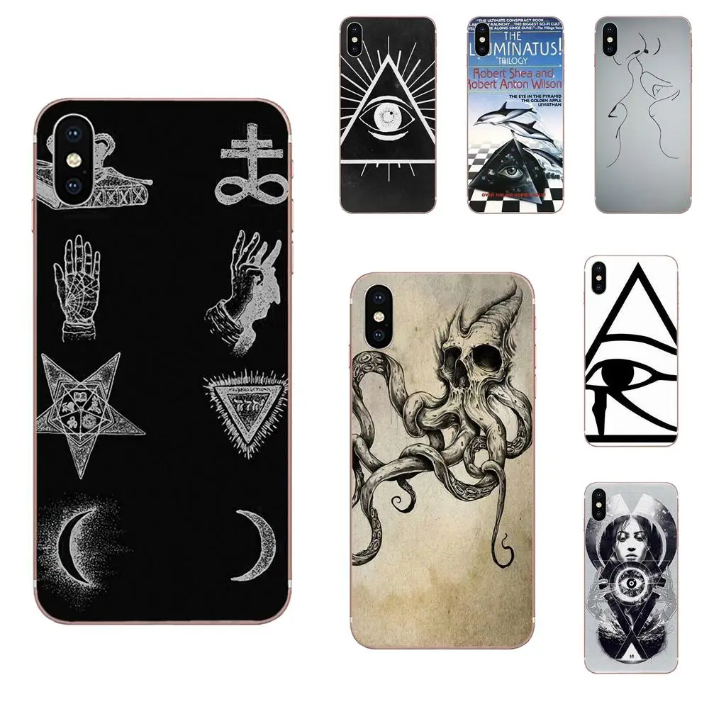 ТПУ хипстерский чехол Illuminati символ глаз пирамида для huawei Honor mate 7 7A 8 9 10 20 V8 V9 V10 G Lite