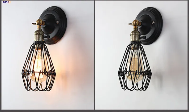 Vintage Loft Wall Lamps Iron Industrial Wall Lights Bedroom Bedside Light Wandlamp Fixtures For Home Decoration Restaurant Bar (13)