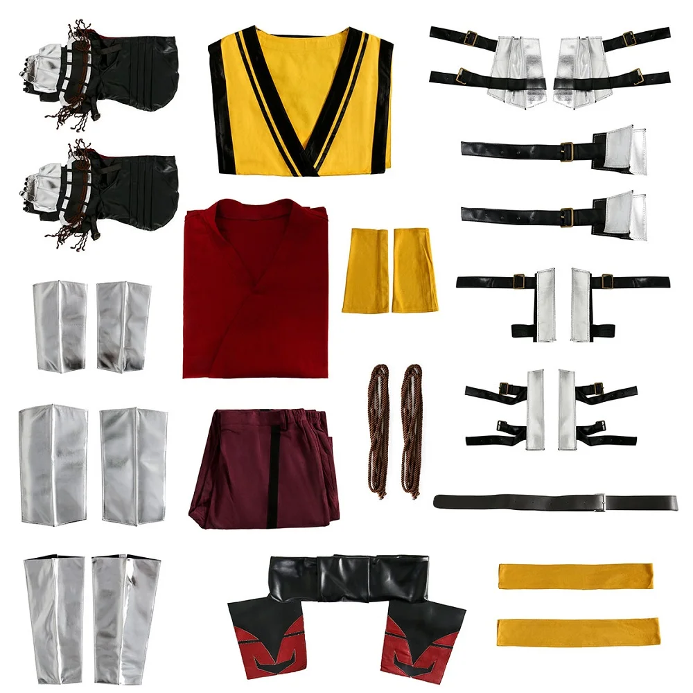 Mortal Kombat 11 SCORPION Cosplay Suit Full Set Game Mortal Kombat Halloween Cosplay Set (5)