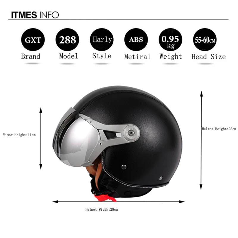 Мотоциклетный шлем из искусственной кожи 3/4 шлемов|retro helmet|motorcycle retro helmethalf helmet |