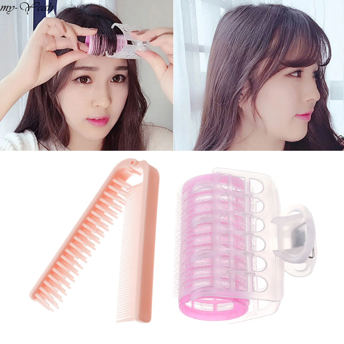 2pcs Set Hair Rollers Portable Air Bangs Diy Curlers Straight Hair Comb Fluffy Curls Clamps Professional Hairdressing Tools Styling Accessories Aliexpress