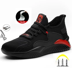 Chaussures de travail avec embout en acier pour hommes, baskets de sécurité Anti écrasement et Anti perforation, livraison directe 