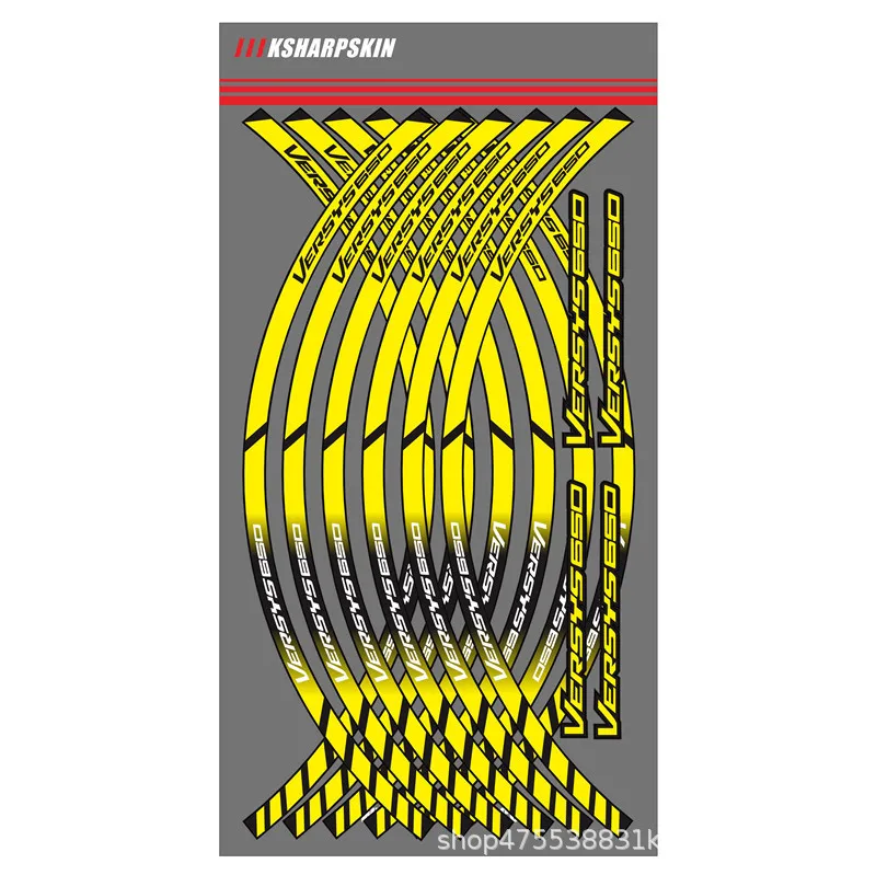 12 X moto rcycle Стайлинг колесная ступица, шина Светоотражающая наклейка мото автомобиль Декоративная полоса наклейка для KAWASAKI VERSYS 650 VERSYS650