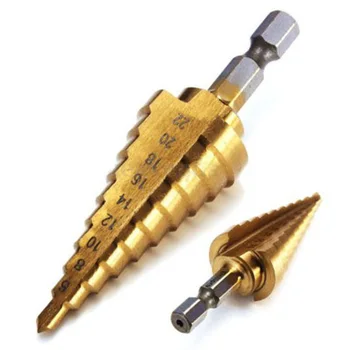 

2020 High Quality HSS Step Drill Bit 4-22mm Cone Cutters Hole Saw Wood Stainless Steel Sheet