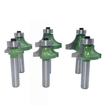 

6Pcs 8Mm Corner Round over Router Bit with Bearing Milling Cutter for Wood Woodworking Tool