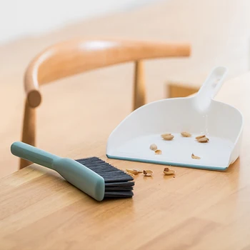 

J&J Mini Broom and Dustpan Set Portable Desktop Cleaning Household Garbage Shovel Small Broom Dustpan Sweeping Bed Hair