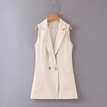 

Woah 2019 XL60-2242 European and American fashion sleeveless jacket