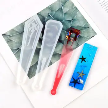 

4Pcs DIY Bookmark Resin Mold Bookmark Silicone Molds Jewelry DIY Art Craft Mold 83XF