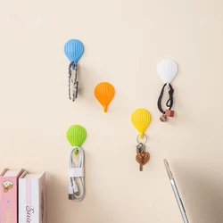 Punch-free Hook Creative Hot Air Balloon-shaped PP Sticky Hook Bedroom Clothes Hook Kitchen Storage and Organize Sticky Hooks