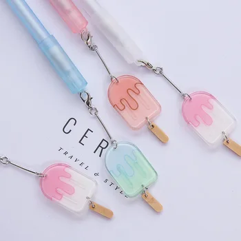 

36PCS South Korea Cute Creative Girl Heart Gel Pen Couple Fairies Fresh Red Pendant Pendant Pen Wind Chime Gel Pen Stationery