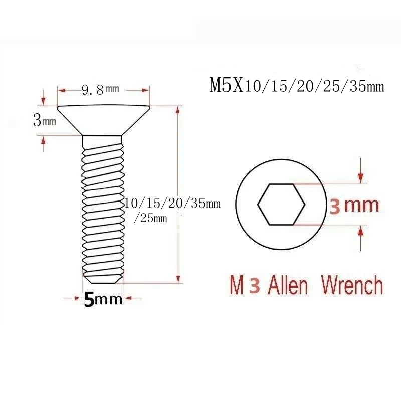 4 / m5 x 10mm m5 x 15mm m5 x 20mm m5 x 25mm m5 x 35mm ī ũ ƼŸ     ׼ /