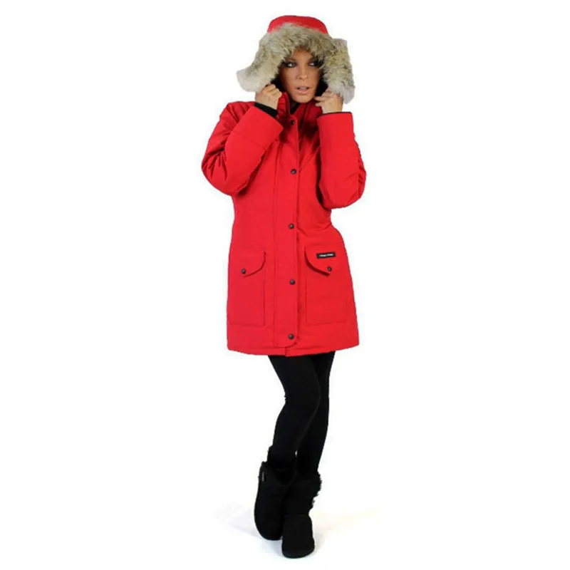 Канадские брендовые парки, зимняя куртка и пальто с меховым воротником, черная Толстая Длинная ветровка с капюшоном, пальто, модная повседневная теплая верхняя одежда