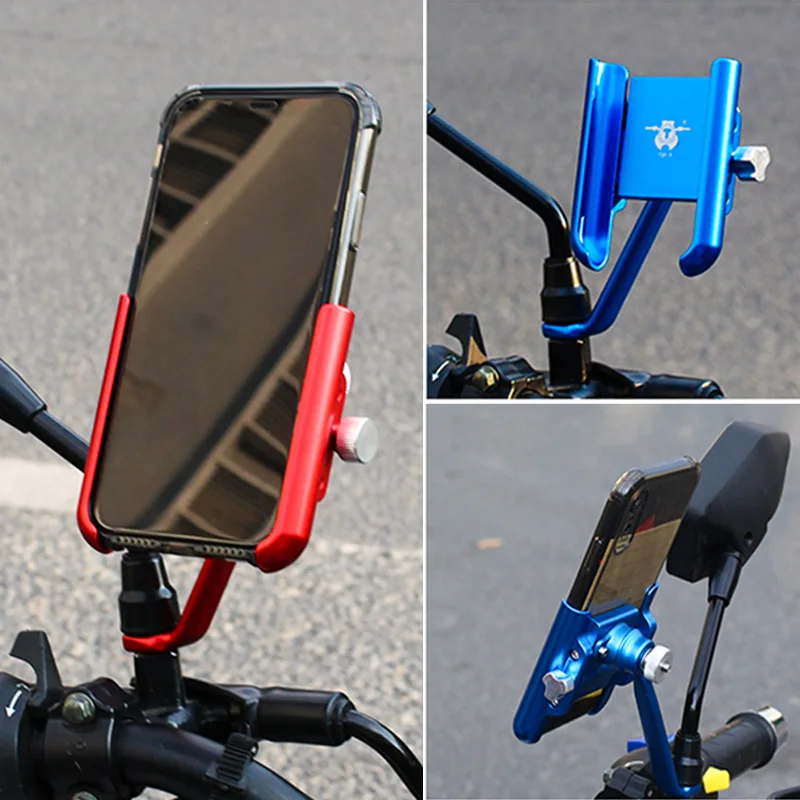 YPAY алюминиевый держатель для телефона на велосипед, мотоцикл, кронштейн заднего вида, настраиваемый держатель для телефона на мотоцикл, руль для велосипеда, крепление для телефона