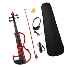 4/4 скрипка электрическая скрипка полный размер черное дерево гриф скрипка части сладкий звук для начинающих, меломанов и скрипачей