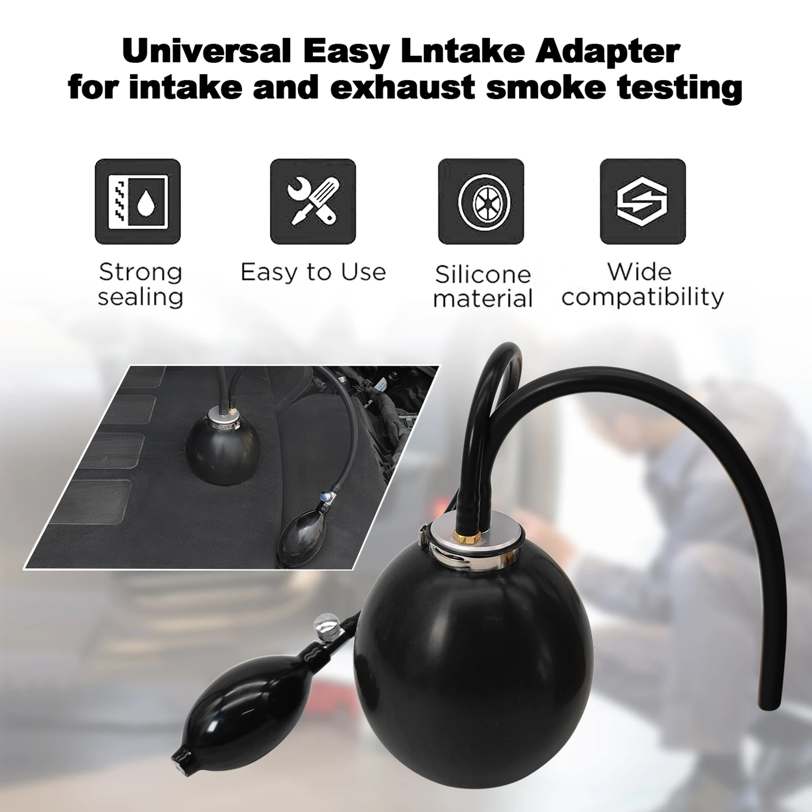 TYRAREX Universal Car Smoke Machine Bladder Automotive EVAP Leak Tester Accessories Easy Intake Adapter TYRAREX Universal Car Smoke Machine Bladder Automotive EVAP Leak Tester Accessories Easy Intake Adapter