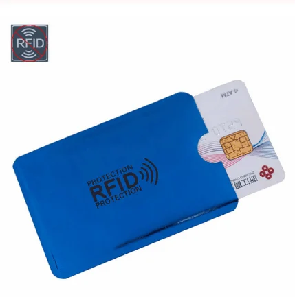 10 штук/Упаковка Алюминиевый Серебряный лазер Анти Rfid кошелек замок ридер ID держатель для карт банковская карта Бизнес Кредитная карта
