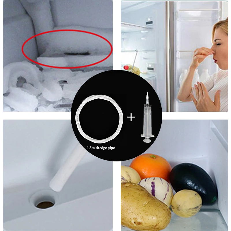 

Refrigerator Drain Hole Clog Remover Dredge Cleaning Set Flexible Refrigerator Scrub Brush Water Dredging Tool Cleaning Brush