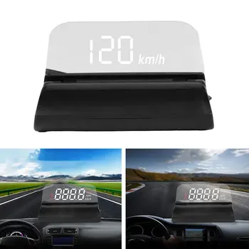 

ET Multifunctional Car Display 3.5'' Car HUD OBD II/GPS Interface Vehicle Speed Temperature Voltage Display One Key Switch