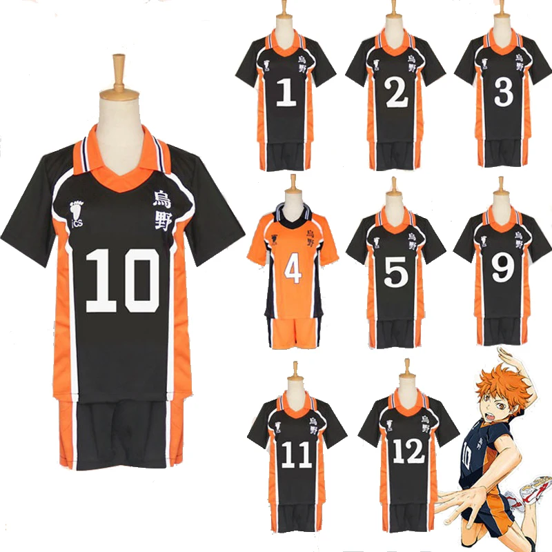 Аниме Haikyuu Cosplay Костюм Karasuno старшая школа волейбол клуб Hinata Shyouyou Kageyama Tobio