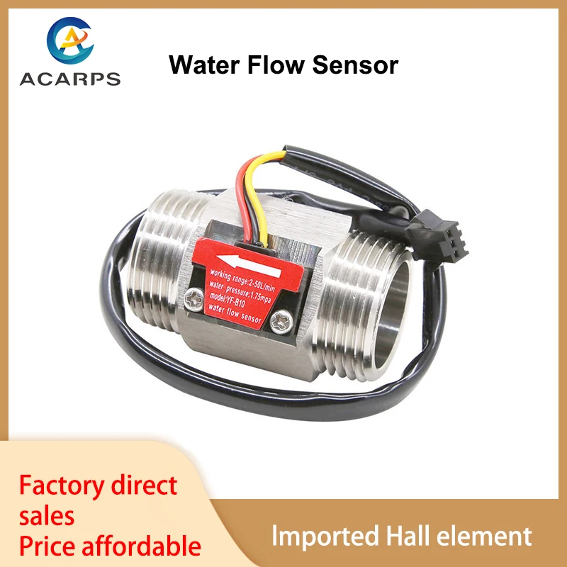 

1/2" 3/4" 1" 1-1/2" 2" Water Flow Sensor 1.75MPa Hall Sensor Turbine Flowmeter DC5~24V Used To Measure The Flow Of The Medium