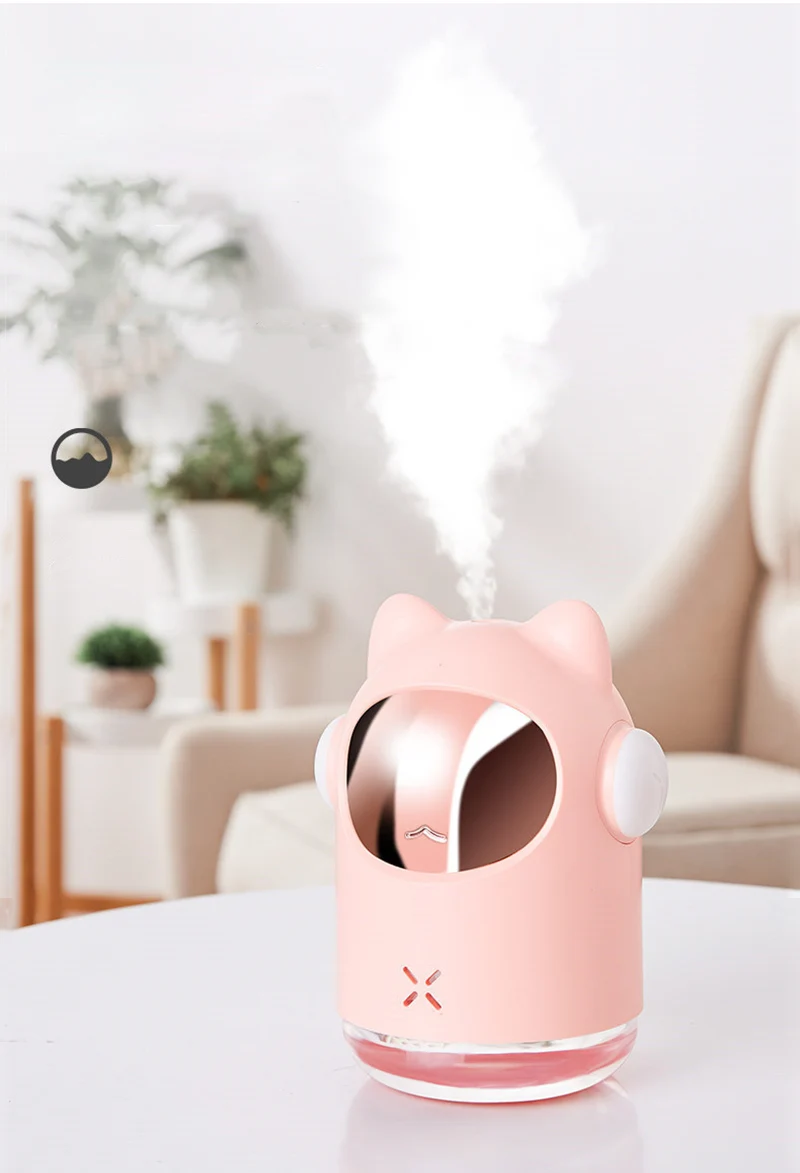 Креативный увлажнитель воздуха 300 мл милый питомец Арома диффузор увлажнитель «кролик» в форме кошки тумана с ночным светильник для дома и офиса