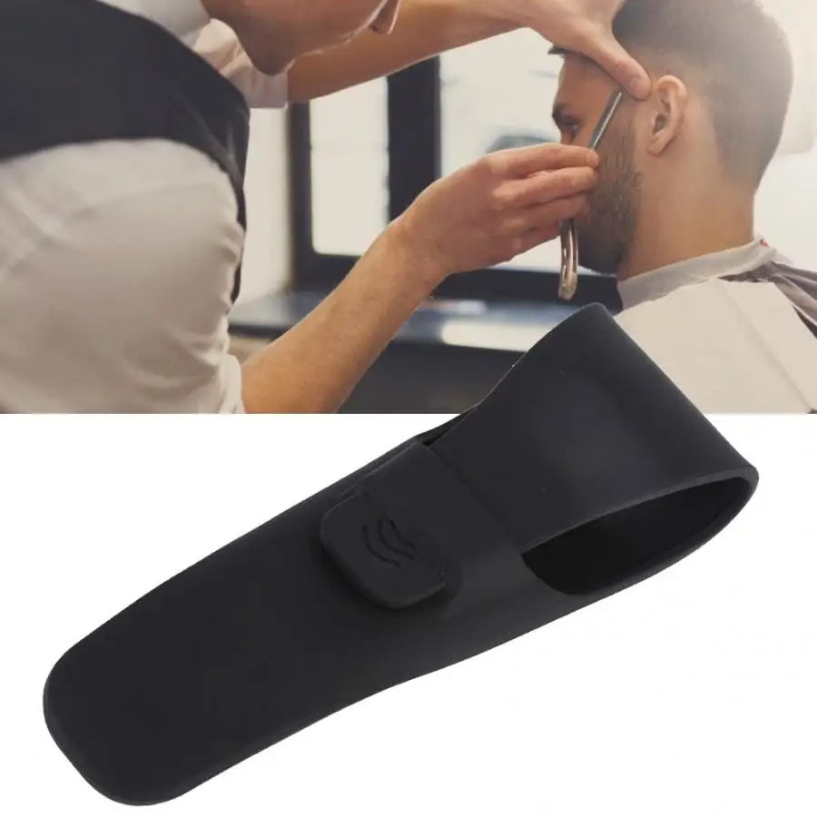 Парикмахерская бритва, силиконовая портативная бритва, защитный чехол, машинка для стрижки бороды, сумка для хранения бритвы, бритвенное лезвие