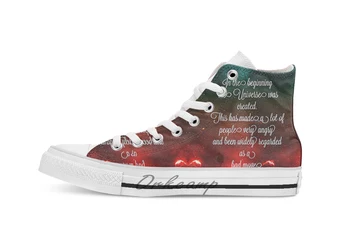 

Hitchhiker's Guide Quote breathable Casual High Top lace-up Canvas shoes sneakers Drop shipping