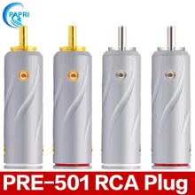 

PAPRI PRE-501/8G/8R/10G/10R Connector HiFi RCA Repair Plug Audio Jack Gold Plated Rhodium Plated Plugs For 8MM/10MM Cable