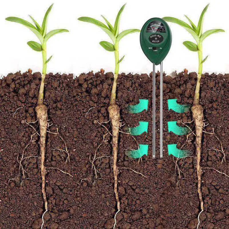 3 in 1 soil PH water moisture meter Acidity humidity sunlight garden plants Flowers moist tester instrument tool UYT Shop |