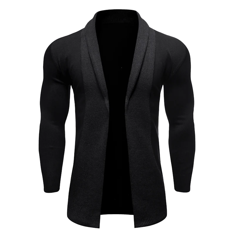 Knit Cardigan Men's Solid Color Lapel No Doors Autumn Simple Joker Sweater Jacket Warm Soft Breathable Sweater Knit Cardigan Men's Solid Color Lapel No Doors Autumn Simple Joker Sweater Jacket Warm Soft Breathable Sweater