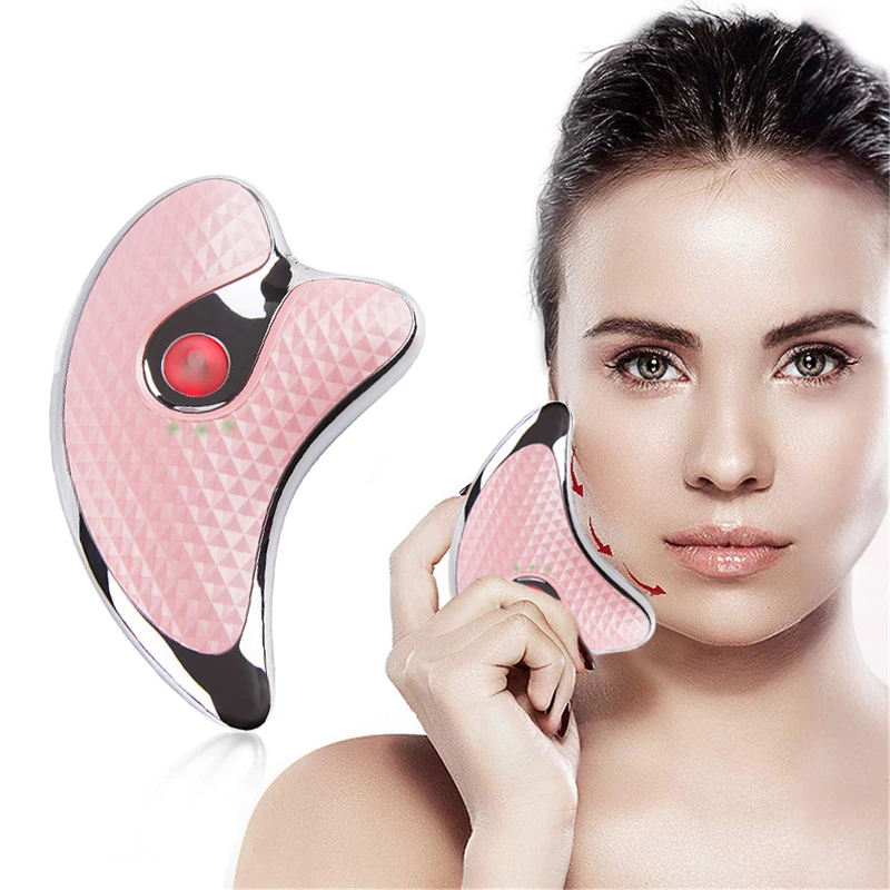 Microcurrent Face Lifting Device Guasha Massage Machine Skin Rejuvenation Massaging Electirc Scraping Tool Face Beauty