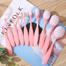 Naifumodo 10 шт./компл. окраски волос чернила смешивания кисти с 10 размеров тонких и широкое применение металлический Трафаретный вырубной штамп аксессуары