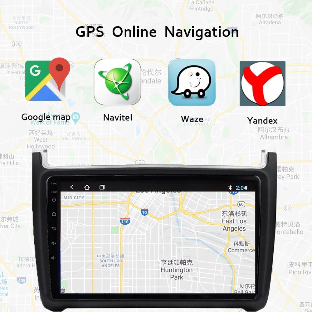 Автомобильный мультимедийный плеер на Android 9 0 2.5D дюймов GPS навигация mp5 стерео