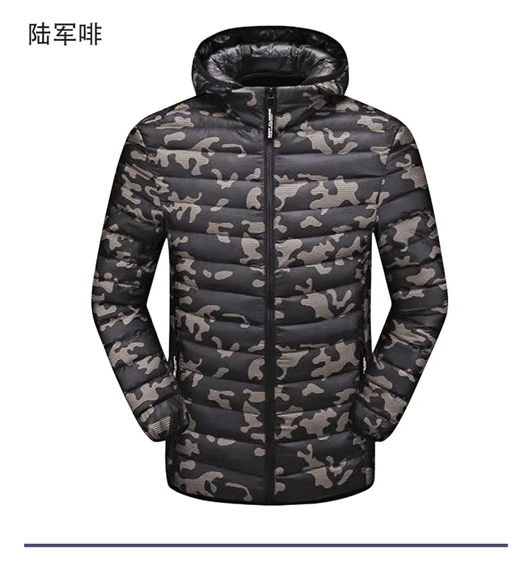 coffee Rlyaeiz осенние куртки мужские повседневные Chaquetas Hombre Сверхлегкий Камуфляжный пуховик Зимнее пальто мужская легкая куртка - Цвет: coffee
